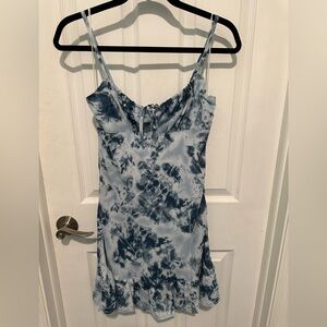 Blue tie-die mini dress, size 6 (AUS 10)